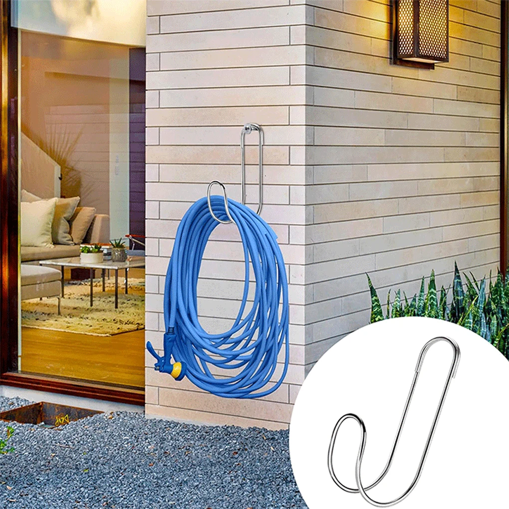 2 шт./компл. крючки для садовых шлангов из нержавеющей стали, сверхмощные вешалки большой емкости, нержавеющие уличные органайзеры для хранения в помещении