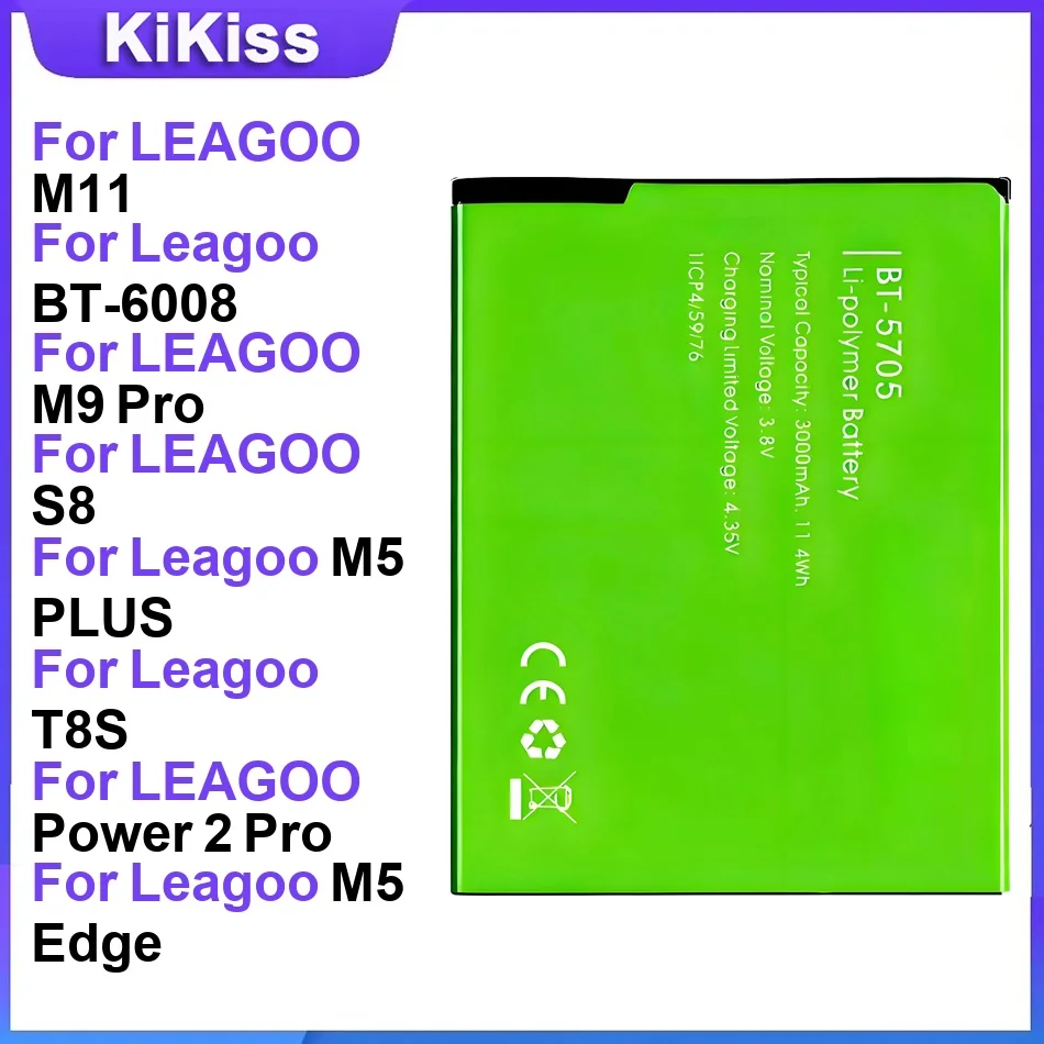 Аккумулятор для LEAGOO S10 M11 BT-6008 M9 Pro S8 M5 PLUS T8S Power 2/Pro M5/Edge Z5 Z5L Z5 LTE Z6 BT-6203 BT-6202 BT-6008 BT-5705
