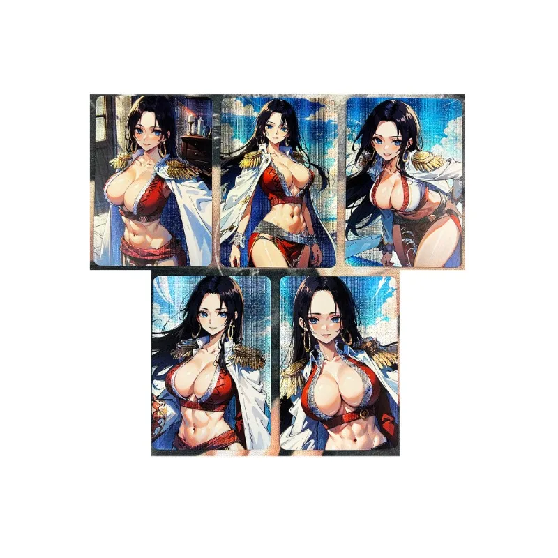 5 Stks/set Anime Sexy Meisje Badpak Boutique Set Kaart Kawaii Acg Beauty Boa Hancock Een Stuk Hobby Spel Collectie Kaart Cadeau