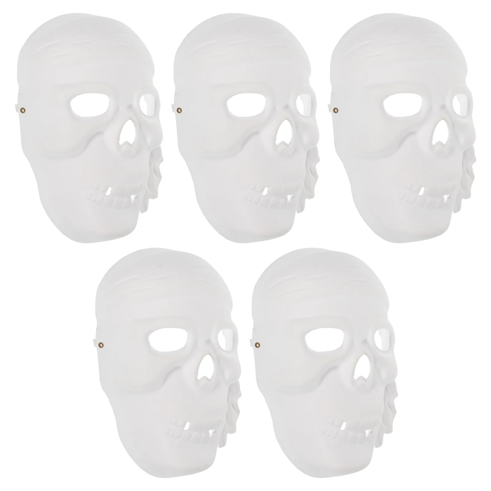 

5 Pcs Pirate Masks DIY Blank Paper Crafts Unpainted Paintable Masquerade Party Favors Halloween Cosplay Handmade Props