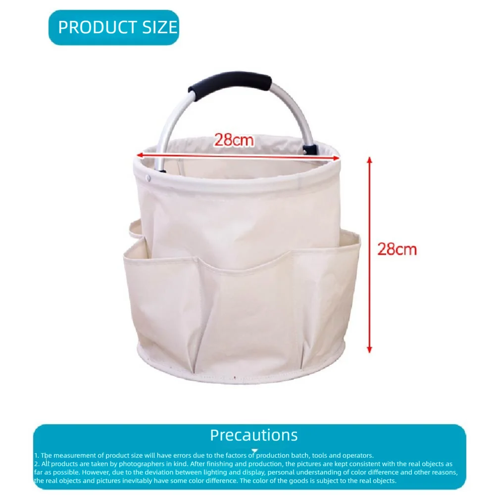 

Multifunctional Tool Organizer Oxford Cloth Folding Portable Basket Picnic Tote Laundry Basket with Handle Cleaning Bag