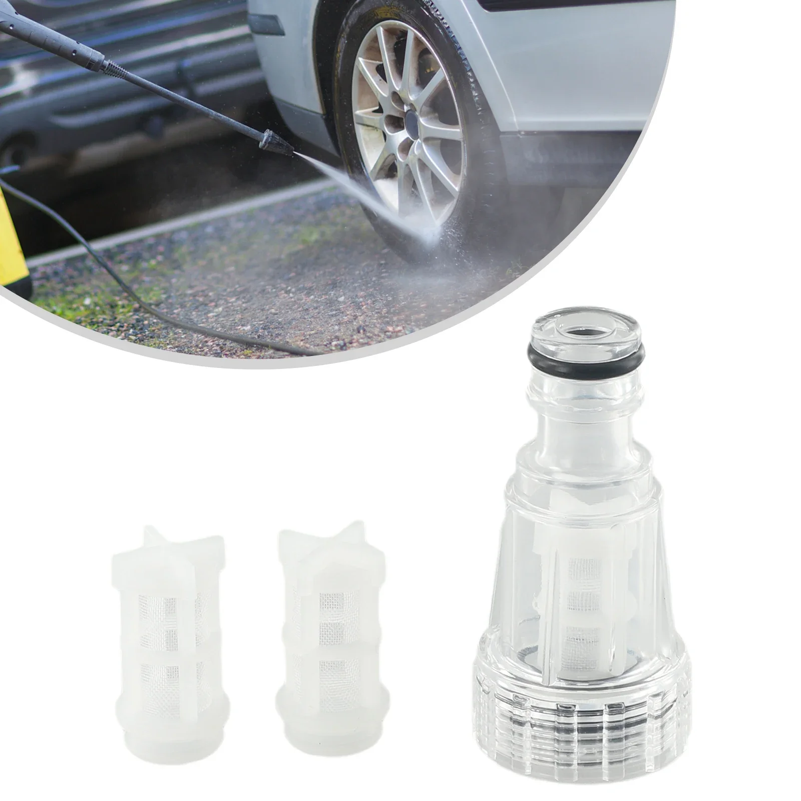 1 adet Yüksek Basınç Bağlantı Filtresi + 2 adet Ağ Kiti Karcher K2-K7 Serisi Basınçlı Yıkama Makineleri Adaptör Yedek Parçaları