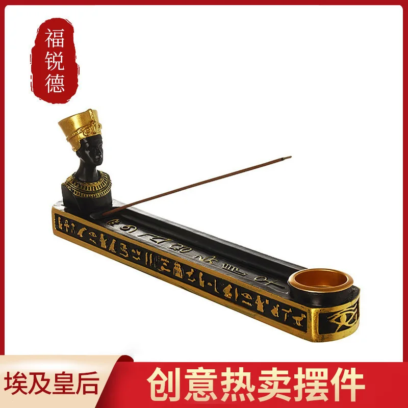 

Egyptian Pharaoh Decoration Resin Crafts Creative Decoration New Agarwood Gift Cross-Border New Incense Burner Wholesale