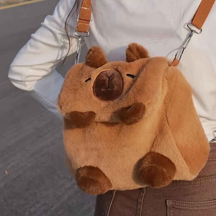 

Милый мини-рюкзак с капибарой — маленькая многоцелевая сумка для хранения для женщин, подарок на Хэллоуин/Великдень/День рождения/Рождество для женщин