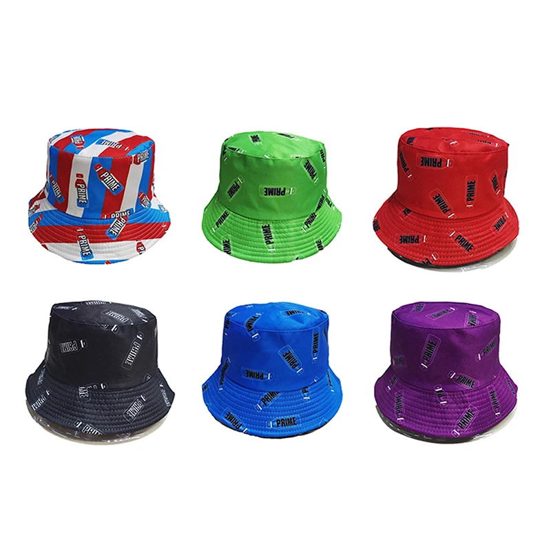 Letter Print Bucket Hat Panama Fisherman Hats Men Women PRIME Printing Harajuku Summer Outdoor Hip Hop Bob Cap Gorras