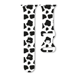 Cow Color Series Printed Strap for Apple Watch 11 10 9 8 7 SE Silicone Band Replaceable Watchband for iWatch 46mm 42mm 41mm 40mm