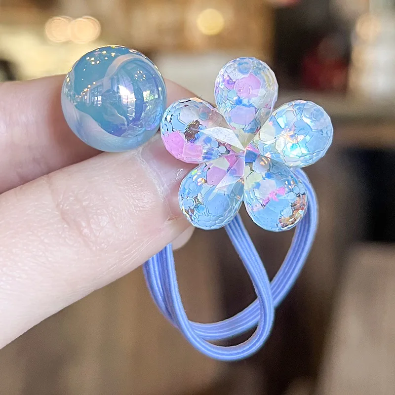 

Colorful Shiny Cartoon Rabbit Hair Rope Cute Children's Princess Hair Accessories Jelly Hair Band Headrope High Elastic Headgear