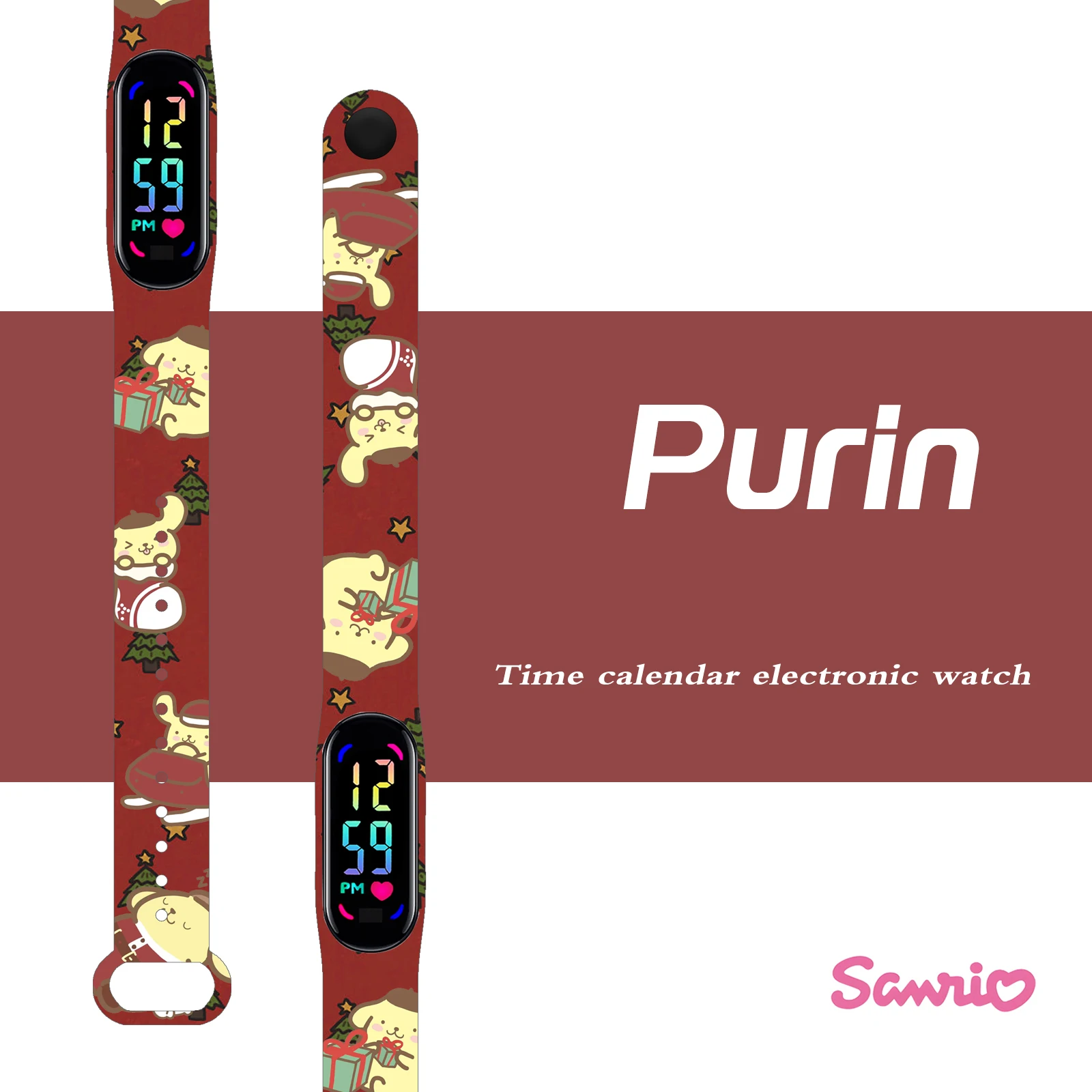 

Pompompurin Series Printed Wristband for Xiaomi Mi Band 10 Wrist Strap Replaceable Bracelet for Mi Band 9/8/NFC Smart Watchband