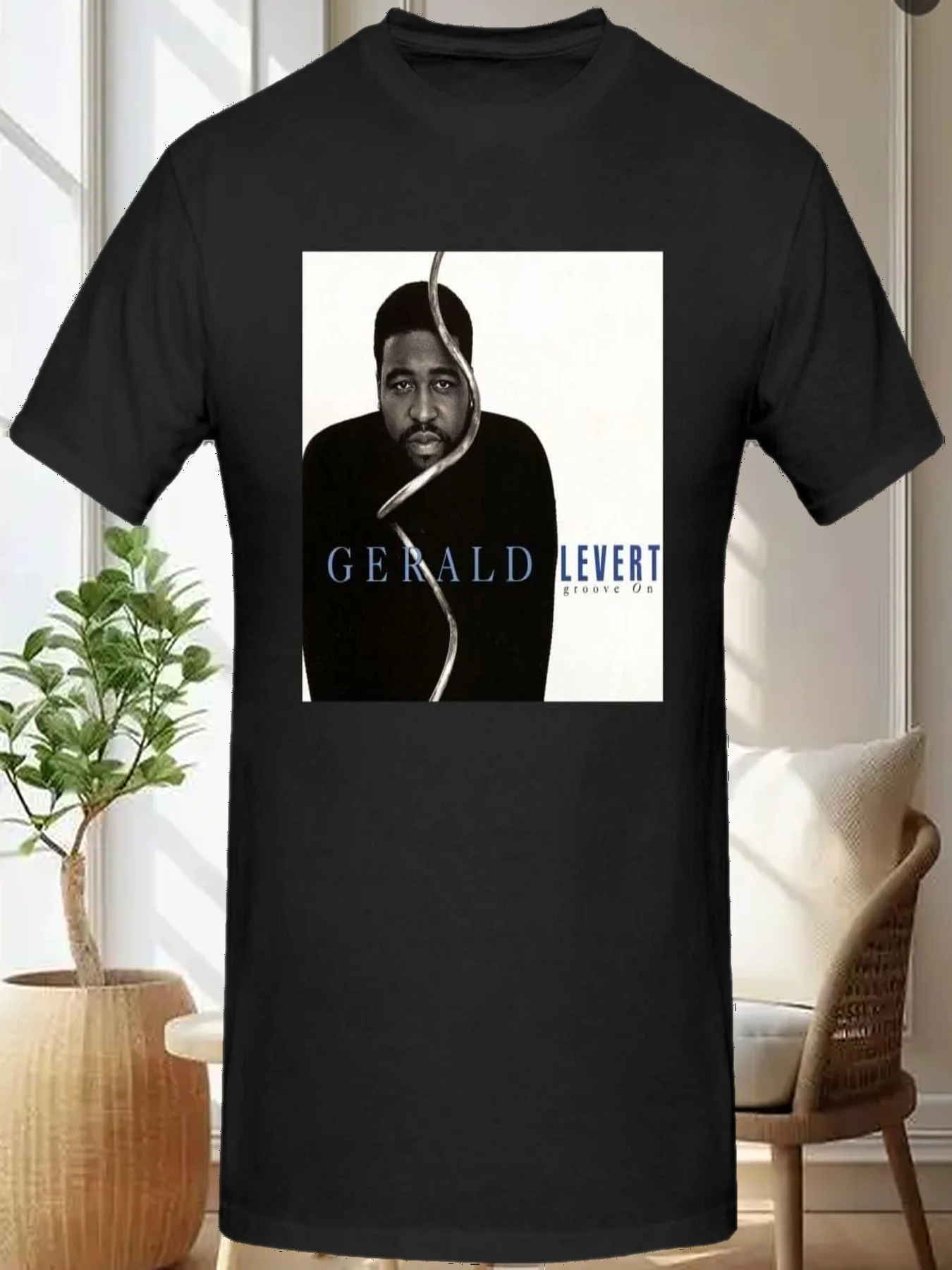 

Мужские футболки Gerald Levert, летние охлаждающие хлопковые футболки с круглым вырезом и короткими рукавами, черные