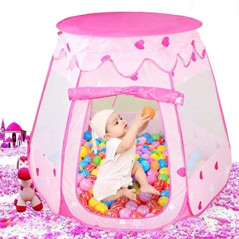 Ocean Ball Pool Princess House Foldable Game House Six-Sided Tent Indoor And Outdoor Play House Children's Tent Toys