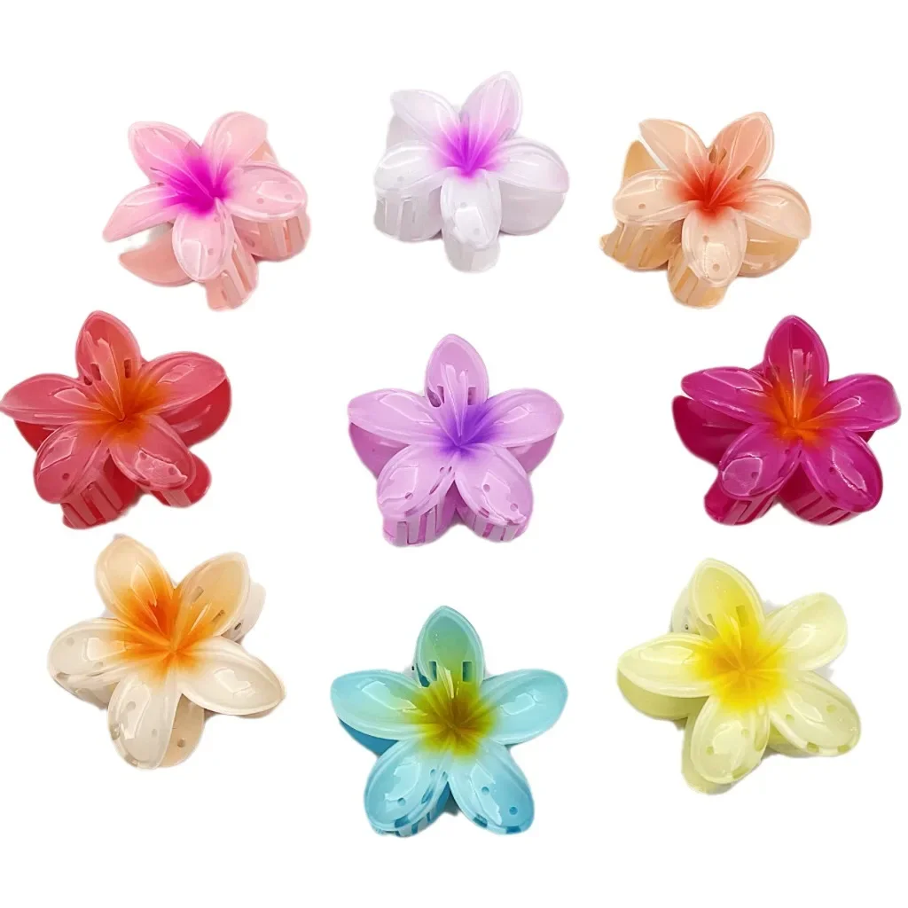 New Flower Shape Hair Claw Clips for Women Girls Barrette Crab Claw Clip Ponytail Hairpins Bath Beach Headwear Hair Accessories image 6