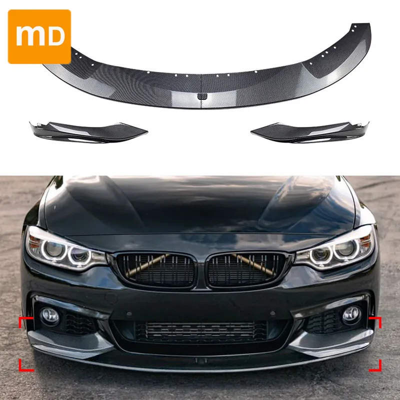 

Gloss Black Front Bumper Lip Diffuser Spoiler Splitter Body Kit Guards For BMW 4 Series F32 F33 M-Tech 2014-2020 MP