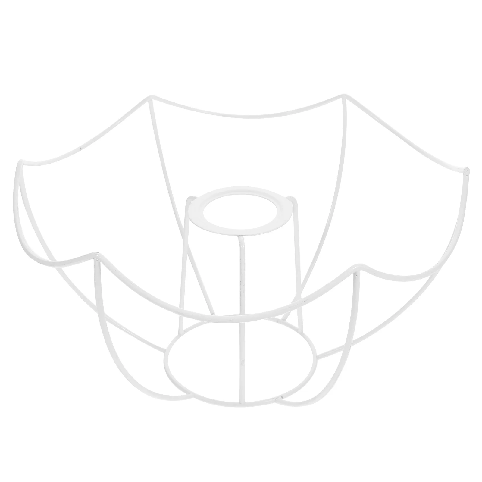 

1 Piece DIY Lamp Shade Frame for Table Desk Lamp E27 Metal Holder Creative Light Cover Rack Compatible with Pendant Lamps Home