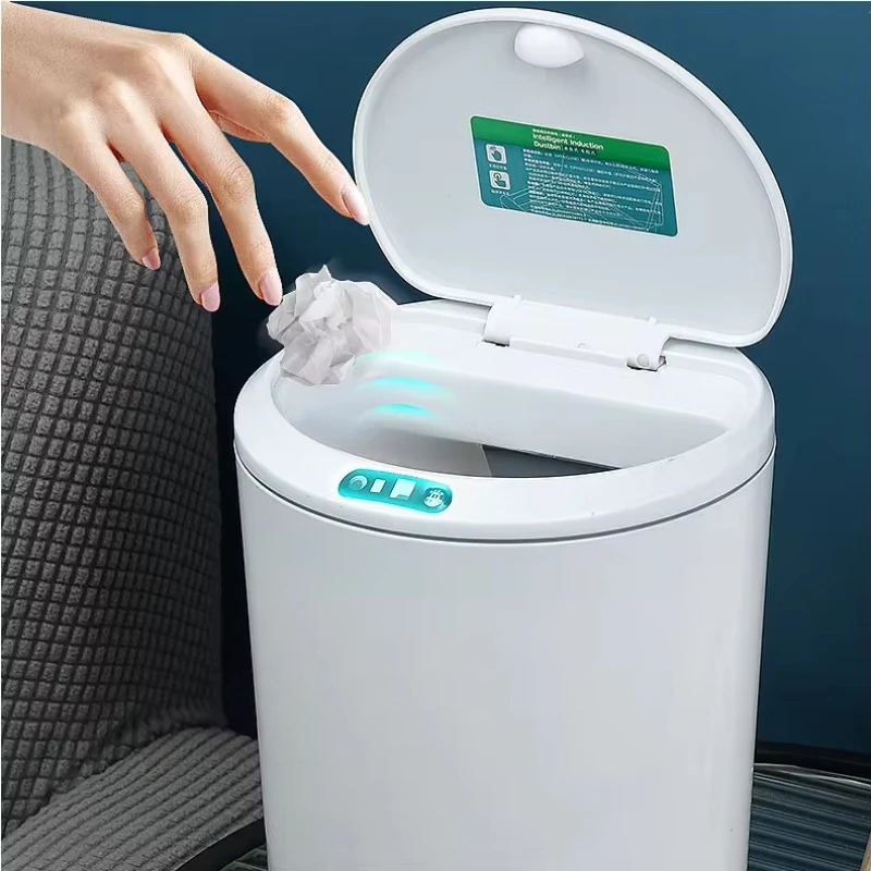 Creative 3L Sensor Dustbin Automatic Plastic Smart Trash Bin Small Waste Bins For Kitchen Bedroom Bathroom