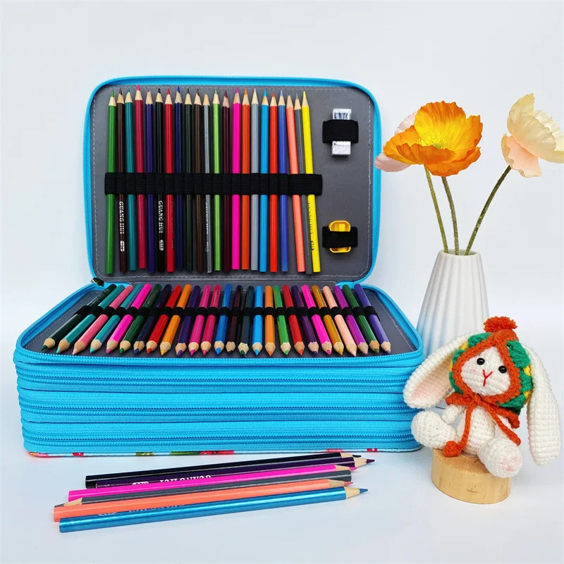 200 Slots Pencil Case School Large Capacity Pencilcase Supplies for Girl Stationery Pen Bag Organizer Aesthethic Compartment Box