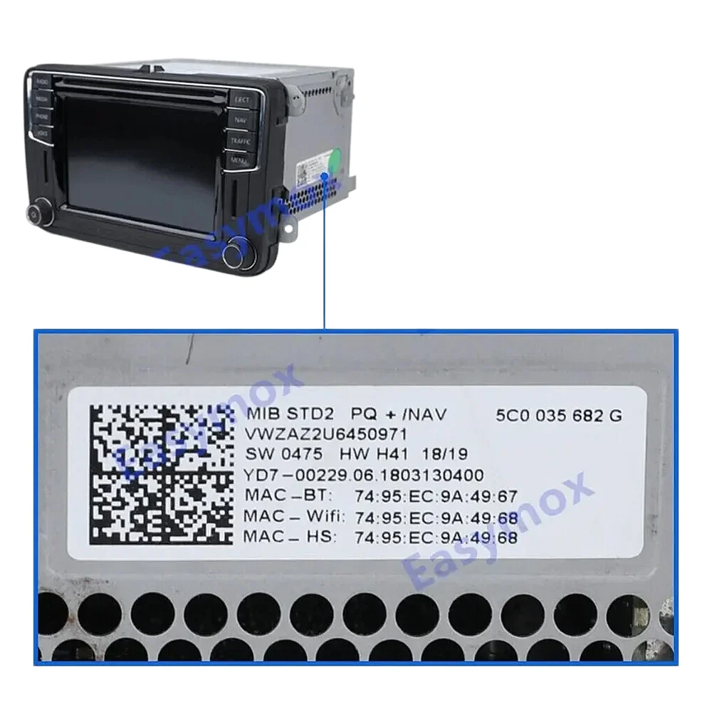 Precise‑Fit 6.5 Inch LCD Touch Screen Replacement for VW MIB2 200 680 Multimedia Navigation TDO-WVGA0633F00039 WVGA0633F00045