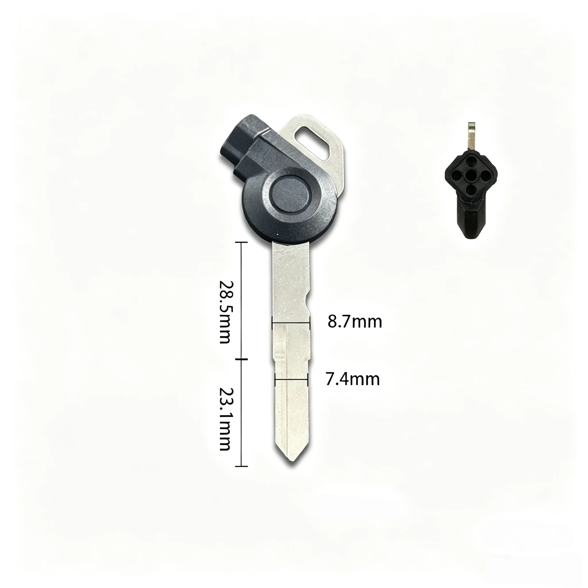 New Left Right Groove Uncut Blank Motorcycle Replacement Key For Magnetic Anti‑theft Lock NMAX155 LH125T‑C