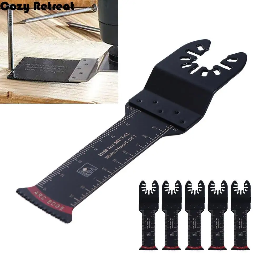 

5PCS Professional Extra-Long Oscillating Saw Blade Fast Cutting Arc Edge Universal Saw Blade Wear Resistant Tooth Multitools