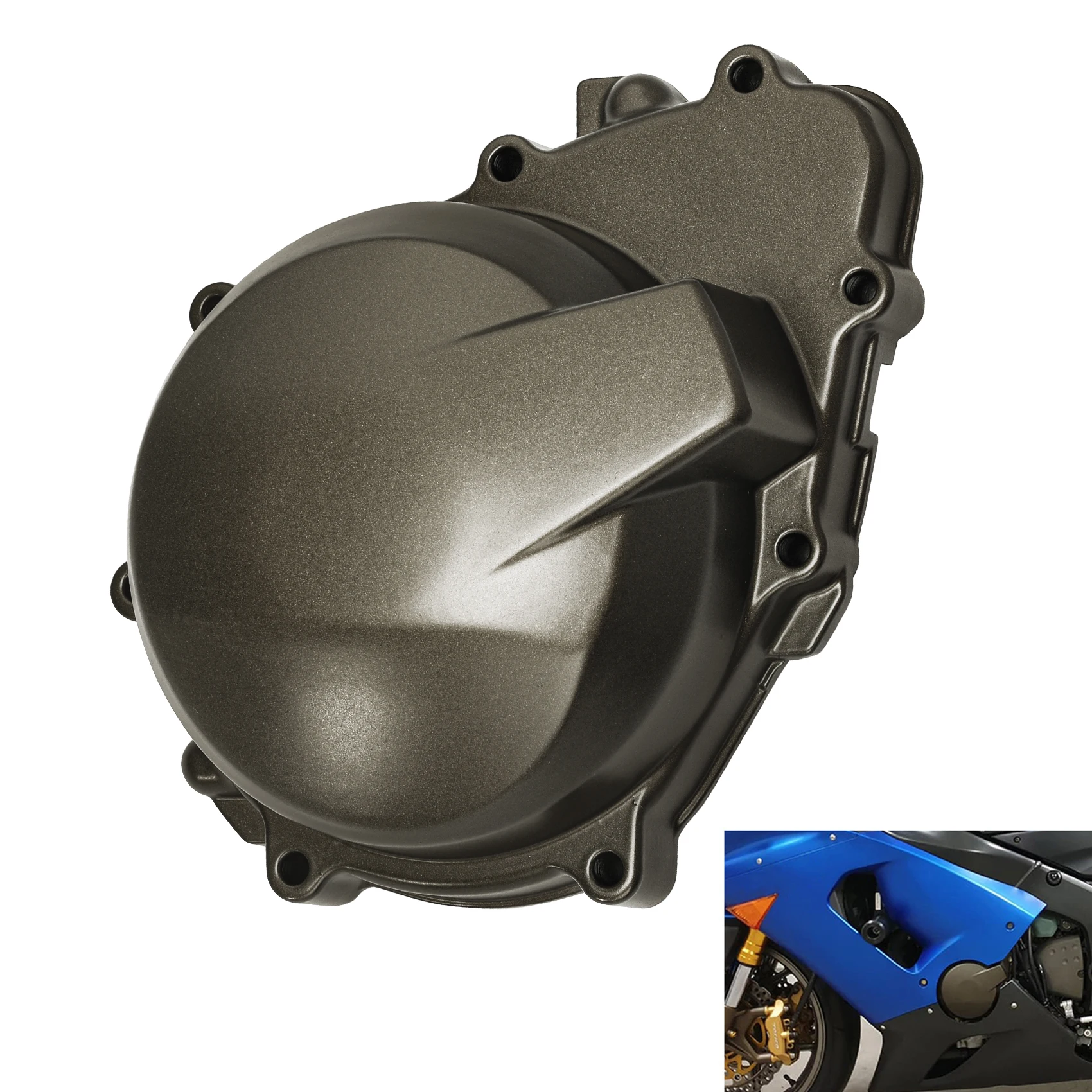 Motorcycle Left Side Engine Stator Cover Crankcase For Kawasaki Ninja ZX6R ZX636 ZX 6R 636 2005-2006 Aluminum