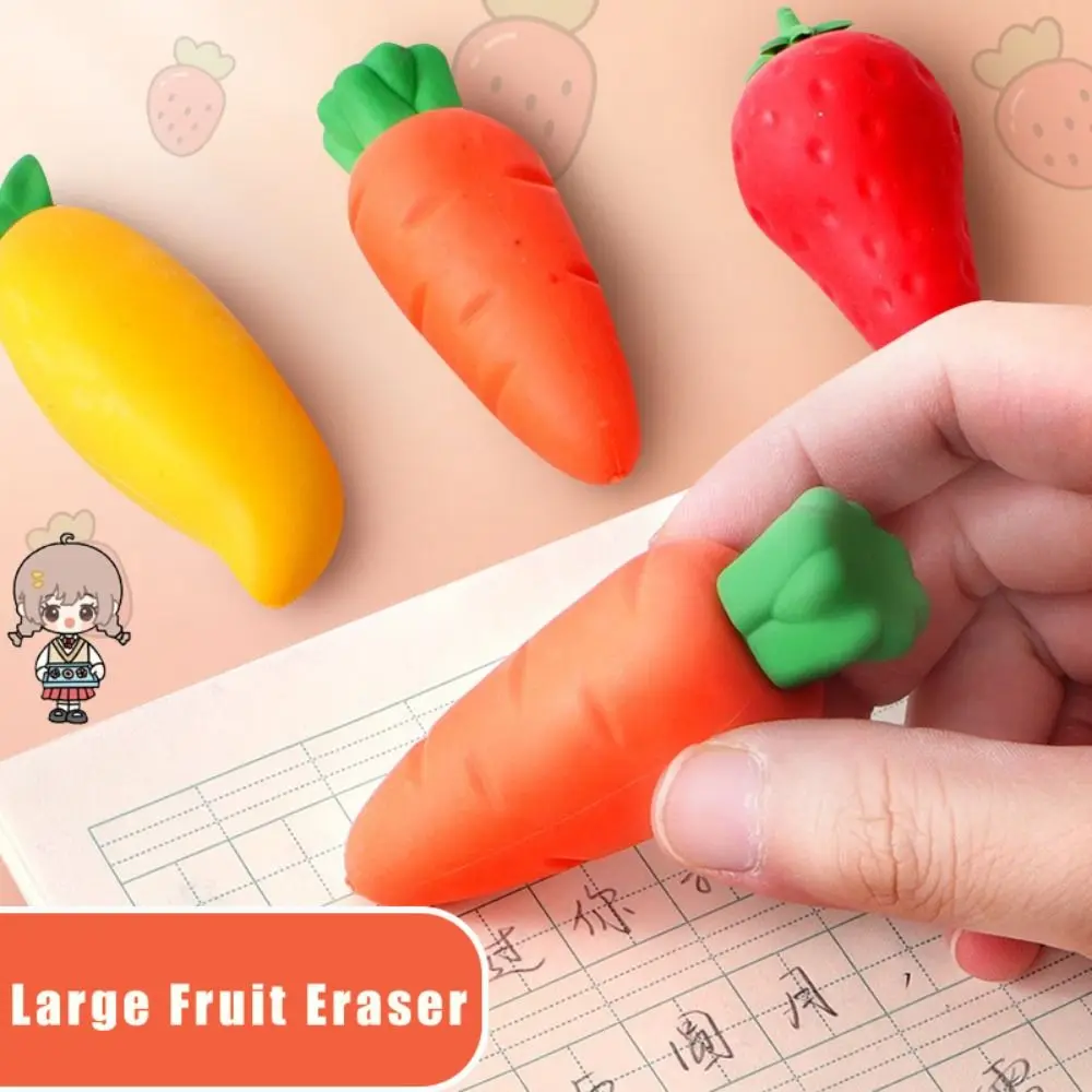 High Quality Fruit Shape Large Fruit Eraser Without Leaving Marks Super Large Block Rubber Eraser Huge Eraser School Office