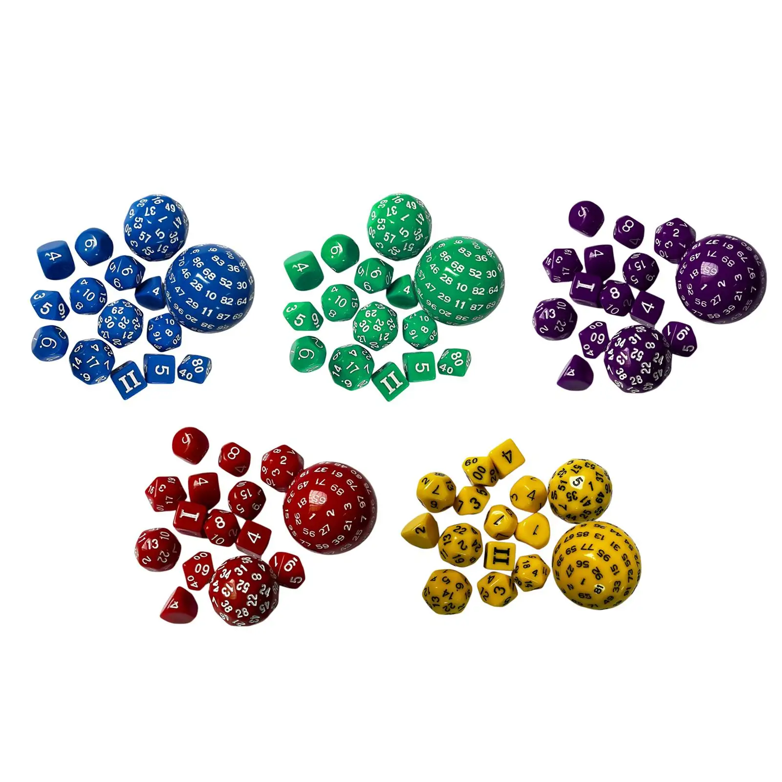 

15 шт., набор акриловых многогранных кубиков Lightwheigt для настольной игры для вечеринок