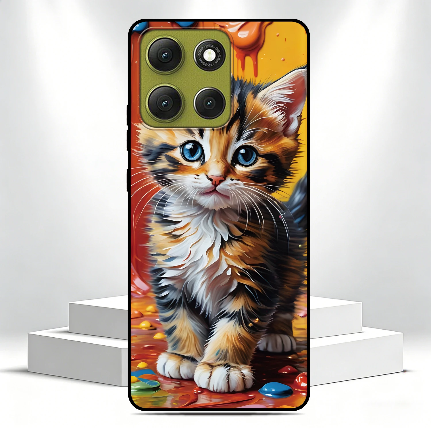 Cat Flower Rose Phone Case For Nokia C32 G42 6.2 7.2 G21 C21 C01 G11 Plus C12 C31 C02 G22 G20 G10 C10 C20 8 C3 Custom Cover view 3