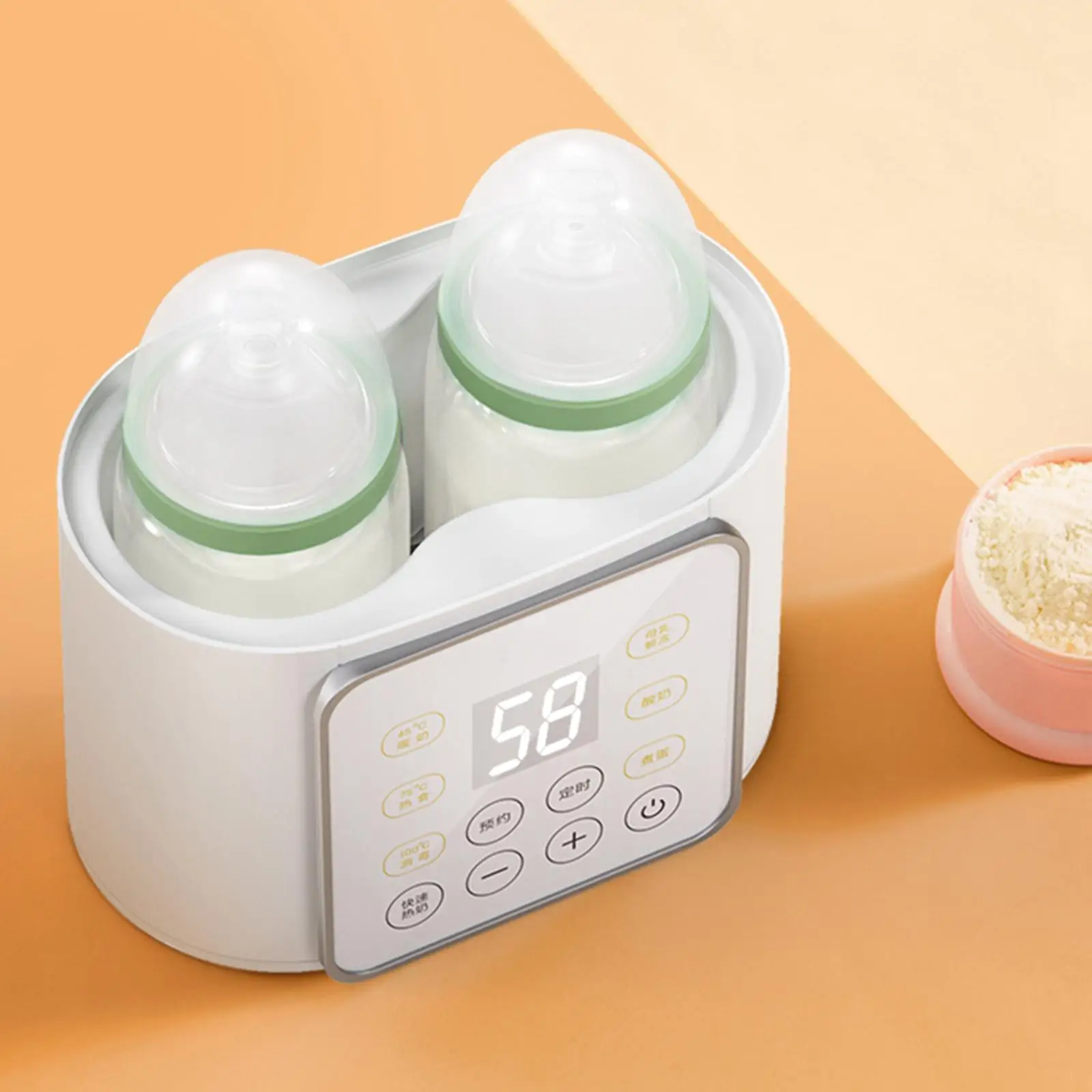 

Dual Bottle Baby Feeding Heater Night Feeding Warmer Accurate Temperature