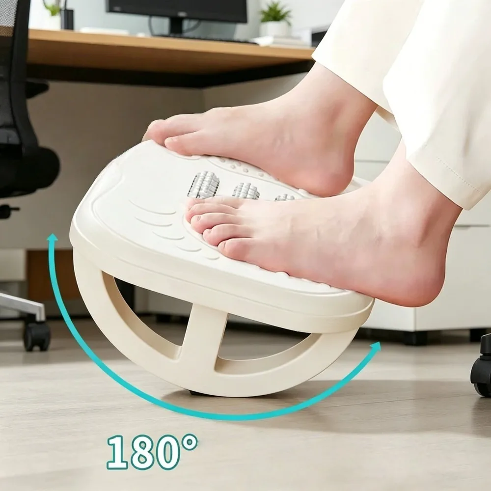 Descanso para Pés Ergonômico de Plástico para Abaixo da Mesa, Antiderrapante, Apoio para Pernas, Prancha de Equilíbrio, Escritório, Confortável
