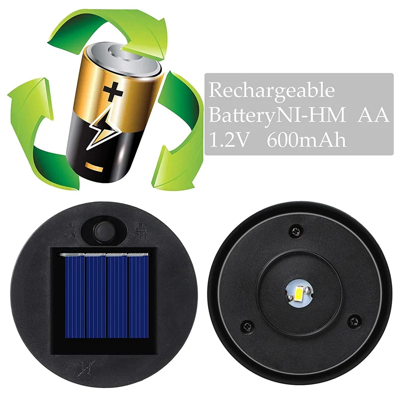 

B03C-8 Pieces Replacement Solar Light Tops Outdoor Hanging Lantern Light Solar Light Parts Round Solar Lights Waterproof