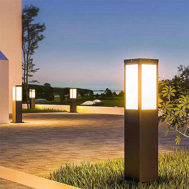 

OUFULA Contemporary Outdoor Lawn Lamp LED Electric Waterproof Villa Garden Courtyard District Residential Quarters Lawn Lamp ﻿