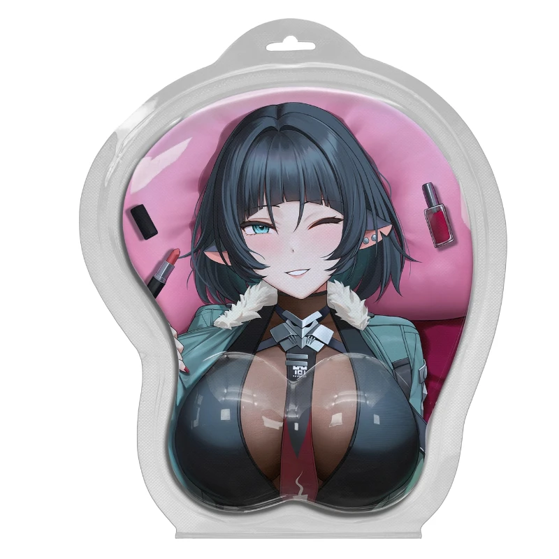 

Blister Packed Zenless Zone Zero Jane Doe Chest with 3d Nipples Mouse Pad Anime Desk Mat Gamer Boob Wrist Rest