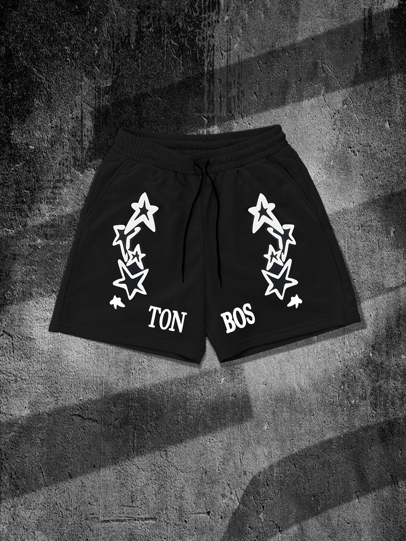 

Men's Y2K Star TON BOS Graphic Shorts Hip Hop Streetwear Drawstring Summer Casual Sports Short Pants