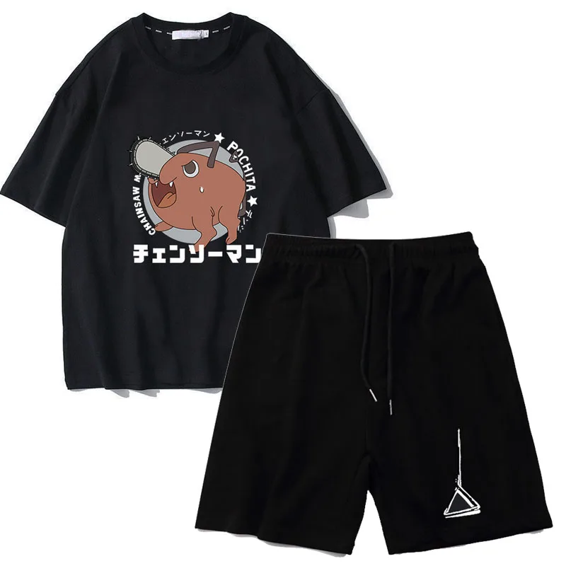 

Футболка Chain Saw Man с аниме-принтом, круглым вырезом, из хлопка, свободного кроя, летняя, модная, для подростков