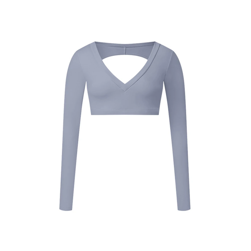 Yoga Long sleeved Women\'s Gym Fitness Wear T-shirt Long sleeved Crop Top Yoga Shirt Female Push Up Workout Single Piece Top