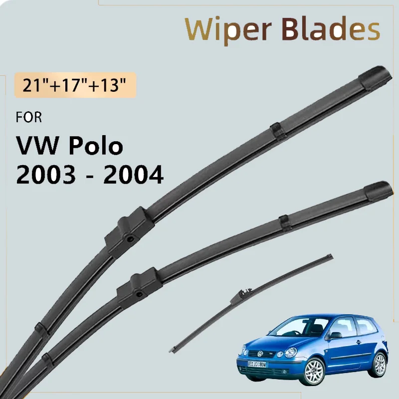Front Rear Wiper Blades For Volkswagen VW Polo 9N 9N3 MK4 2003 2004 Accessories Windshield Windscreen Window Brushes 21