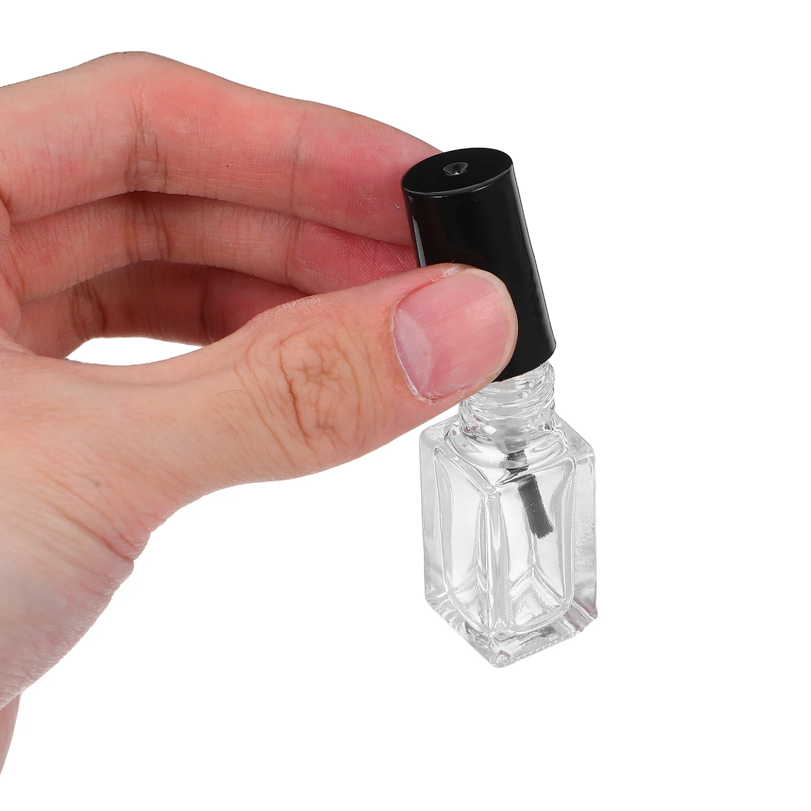 20Pcs Nail Polish Bottles Empty Transparent Glass Bottles 5ml Portable Refillable Containers with Brush for Nail Art Supplies
