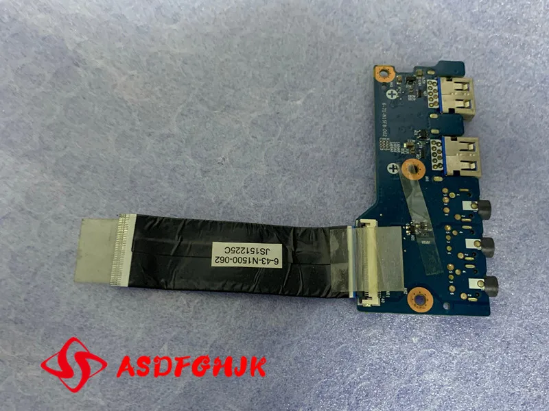 Genuine 6-71-N15F8-D02 FOR HASEE Z6 G500 G5K USB IO BOARD WITH CABLE WITH 6-43-N1500-062 100% TESED OK