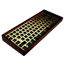 Walnut Wood Case 75% 84 RGB Kit Support ANSI ISO Hot Swap VIA VIAL Fully Programmable PCB