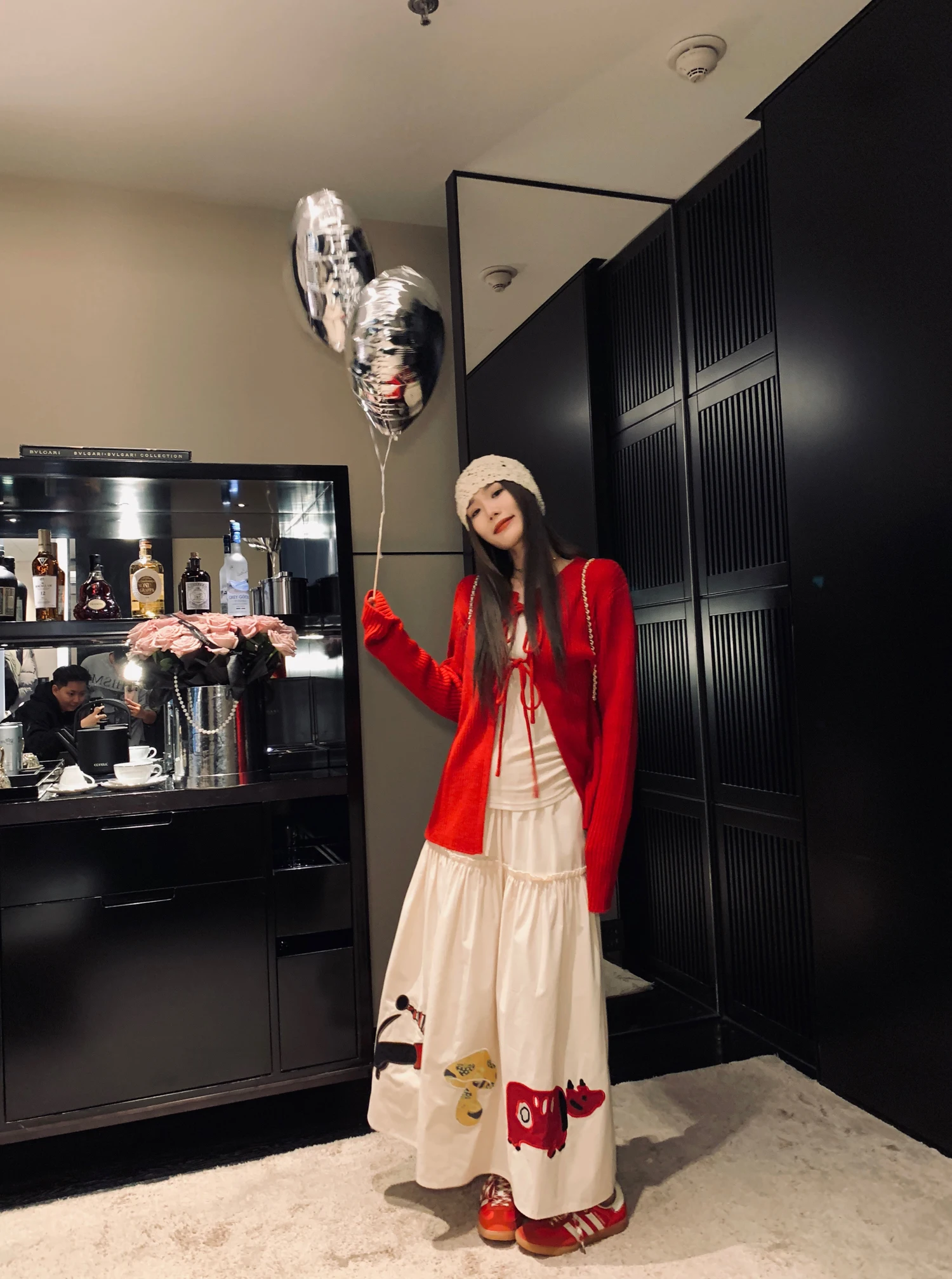 

Weekend Casual Cotton Long Skirt with Patchwork Embroidery Half Body Original Design by Little Lady Brand Britney Prodaqi