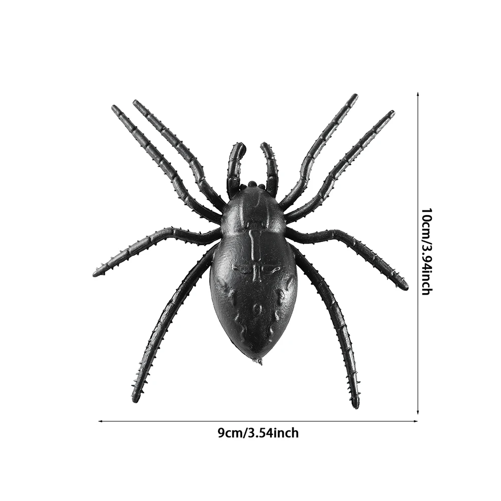 1pcs Realistic Plastic Spider with Lights Fake Spider Prank Prop Joke Spiders for Halloween Party Decorations Gift Party Favors