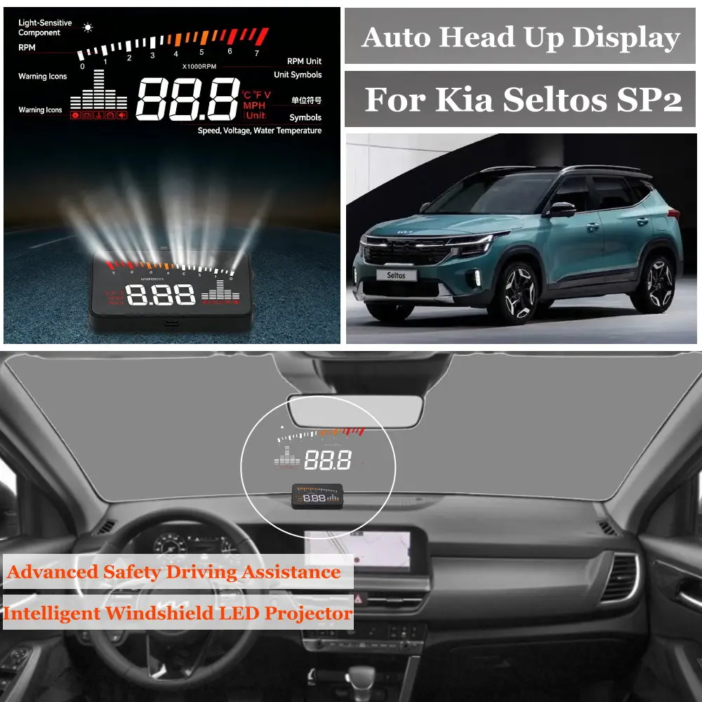 Car Head Up Display For Geely Coolray BMA Tugella CMA 2018-2026 HUD Windshield Projector Accessories Speedometer Odometer RPM