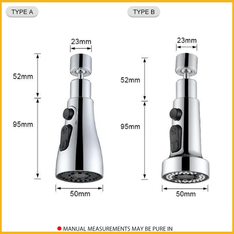 Buse de Douche Rotative à 360 ° pour Évier de Cuisine, Pulvérisateur, Accessoire de Remplacement de Robinet, Aérateur à T-shirts d'Eau Durable