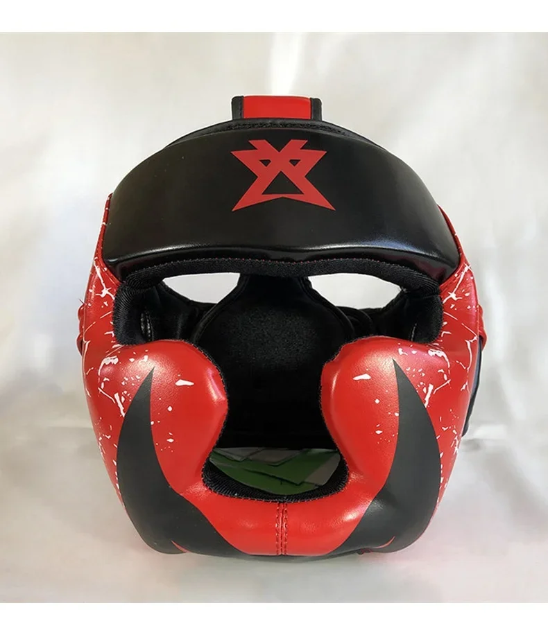 Boxing Gear Black Boxing Helmet for Training Kickboxing Sparring Karate Taekwondo MMA Headgear