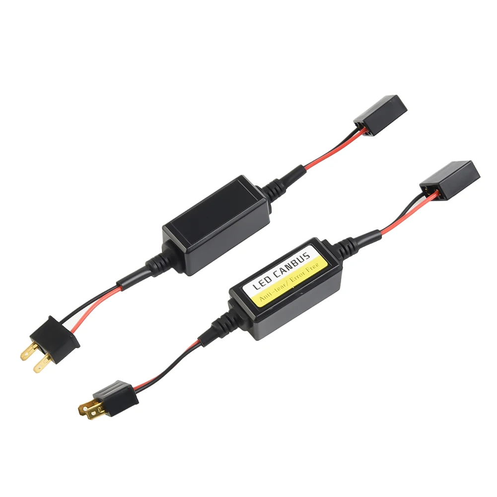 A Pair H7 Headlight LED Canbus Decoder 9V-16V Canceller Error Free Resistor Anti Flicker Warning Canceller Decoder Car Lights
