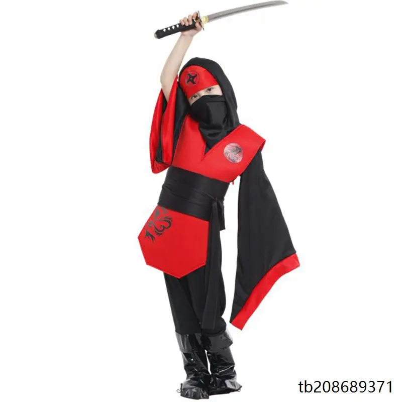 Halloween Cosplay Anime Kinderen Prestaties Ninja Kleding Verborgen Le Village Kinderen Onzichtbare Ninja Outfit
