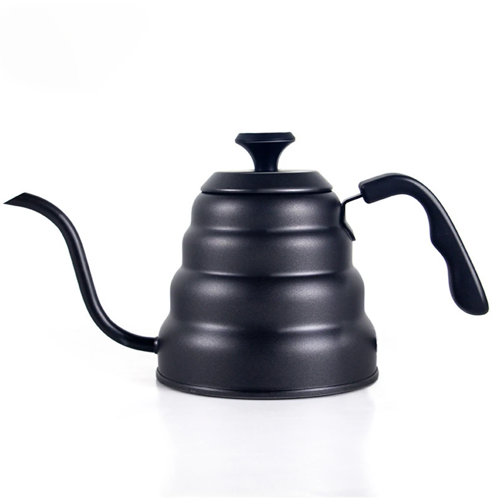 Stainless Steel Coffee Pot 1.2L Long Mouth Kettle Punch Pot Tea Bottle Teapots Flask Fine Mouth Coffee Pot