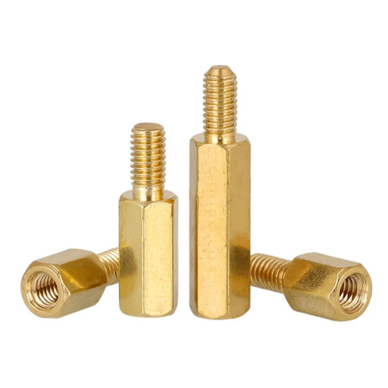 3~30pcs Brass Hex Standoff Copper Spacing Screw M3 M4 M5 M6 Male Female Threaded Pillar Pcb Column Computer Motherboard Spacer