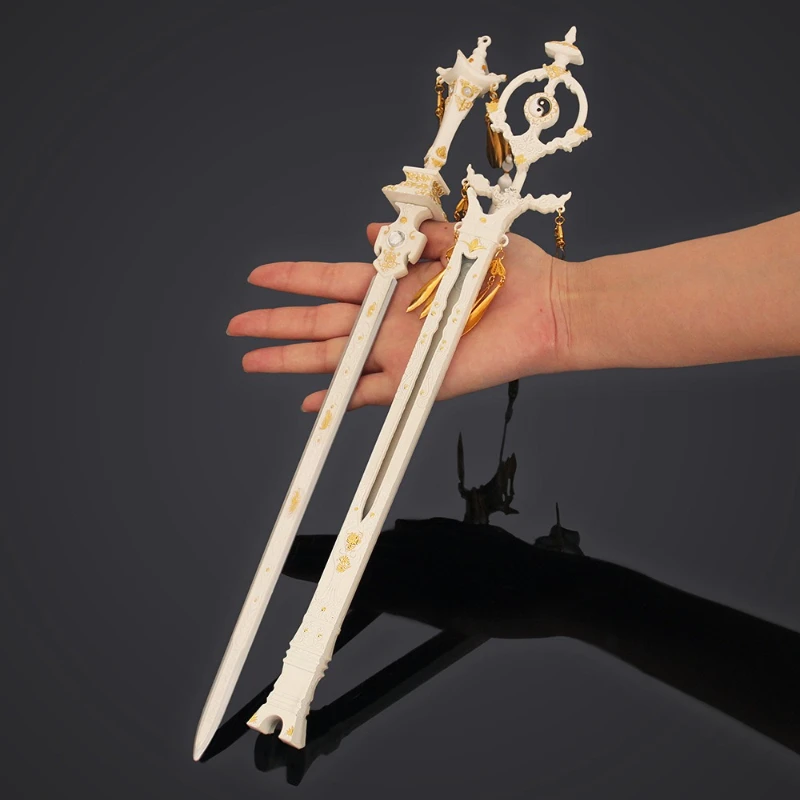 Grande épée taoïste Xiangzhi 40cm/15.74 pouces, avec gaine, modèles d'armes, épée ancienne, artisanat en métal, coffret cadeau, cadeaux de Collection de bureau
