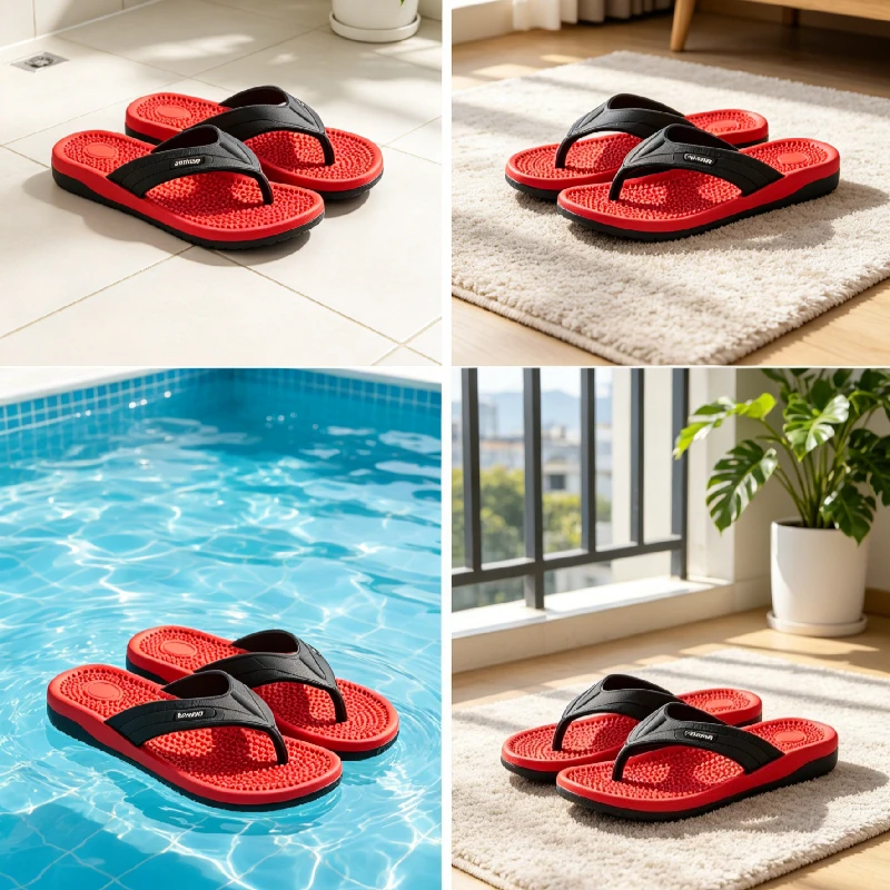 

YUYIN Summer Beach Shoes Sandals Massage Flip-Flops Men's Shoes Large Size Breathable Slippers Men Summer Sandals