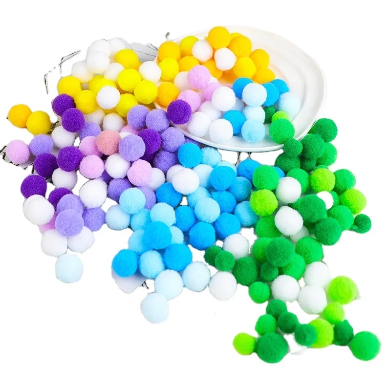 

100g DIY pom poms for hobbies and crafts, other educational toys, crafts material diy